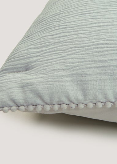 Grey Textured Muslin Cushion (55cm x 55cm)