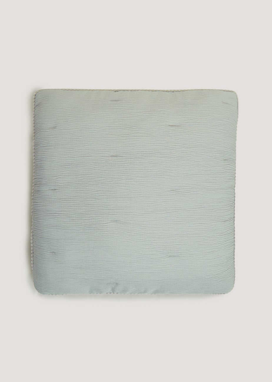 Grey Textured Muslin Cushion (55cm x 55cm)