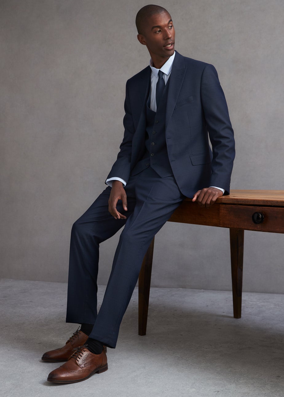 Taylor & Wright Orwell Navy Tailored Fit Suit Trousers
