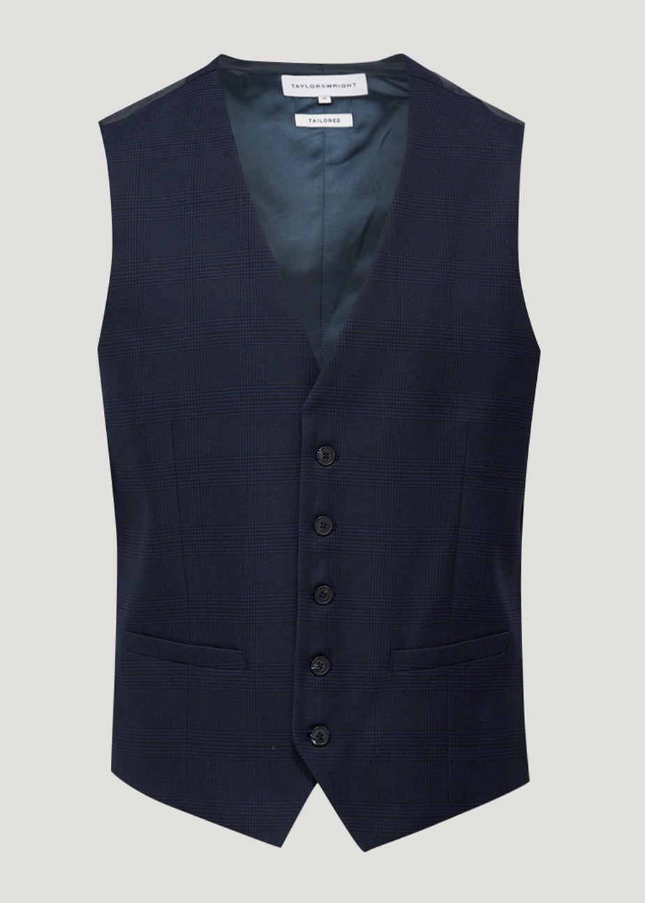 Taylor & Wright Orwell Navy Fit Suit Waistcoat