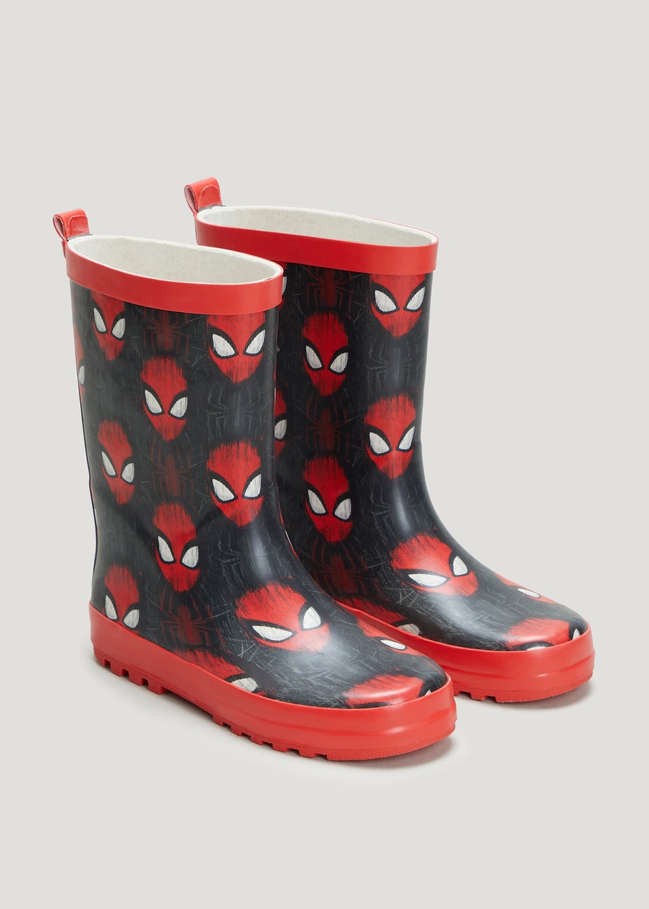 Boys Red Marvel Spider-Man Wellies (Younger 6-Older 2) Matalan