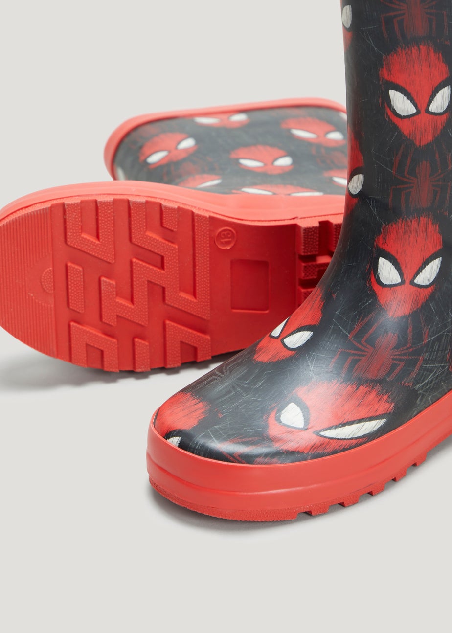Boys Red Marvel Spider-Man Wellies (Younger 6-Older 2) Matalan
