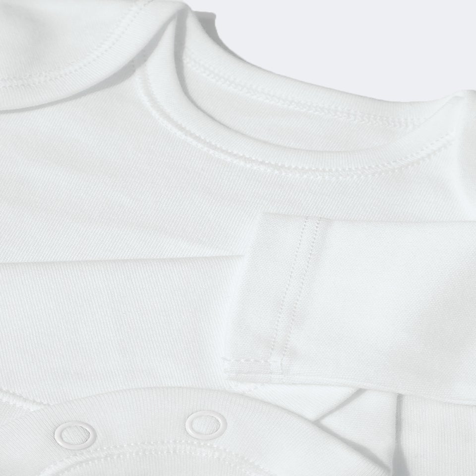 Baby 5 Pack White Long Sleeve Bodysuits (Tiny Baby-23mths)