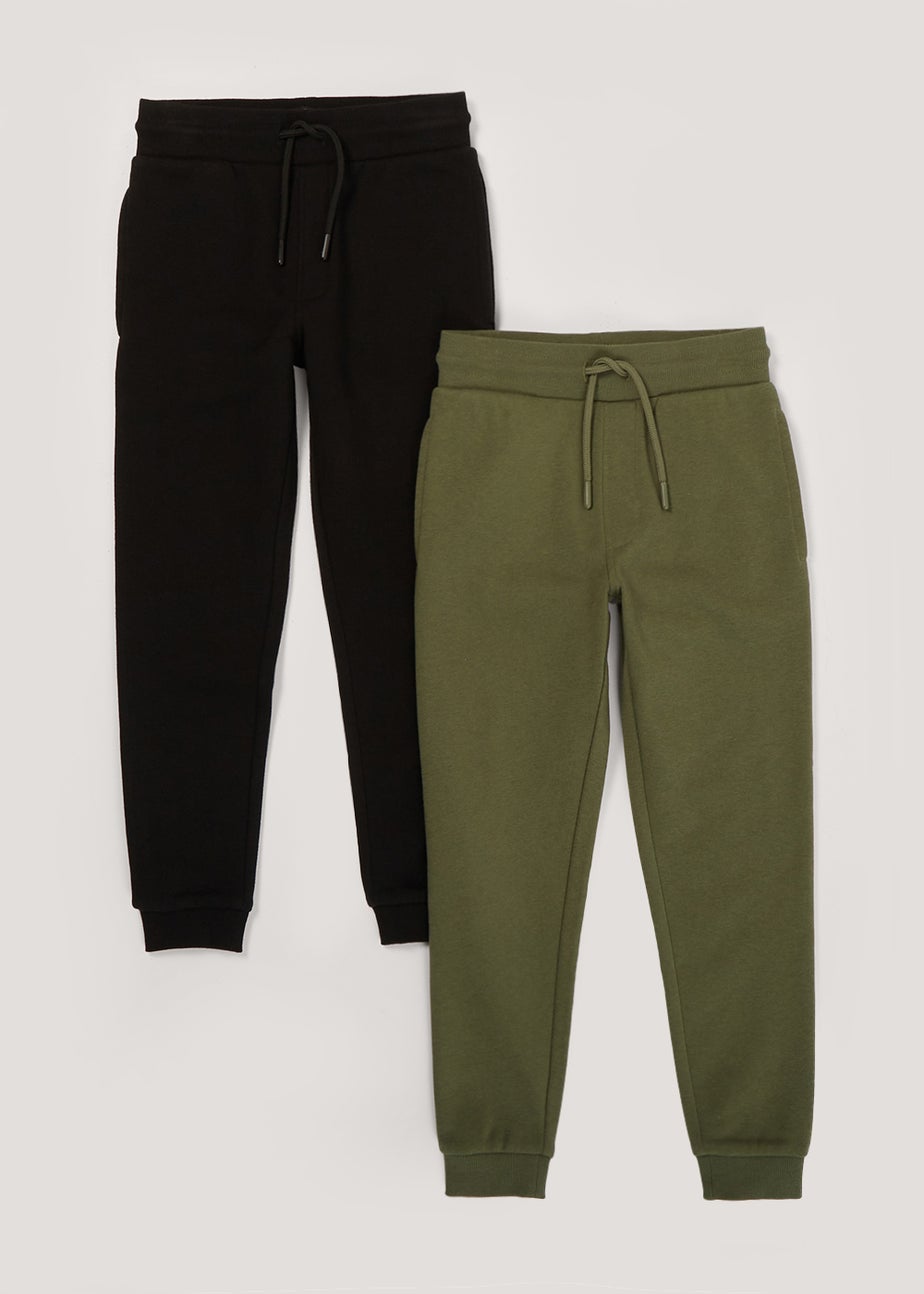 Boys 2 Pack Cuffed Joggers (4-13yrs)