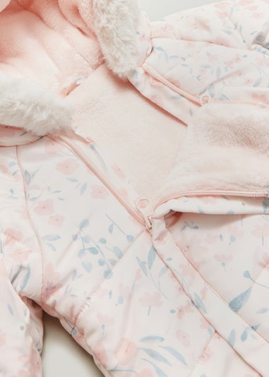 Baby Cream Watercolour Snowsuit (Newborn-18mths)