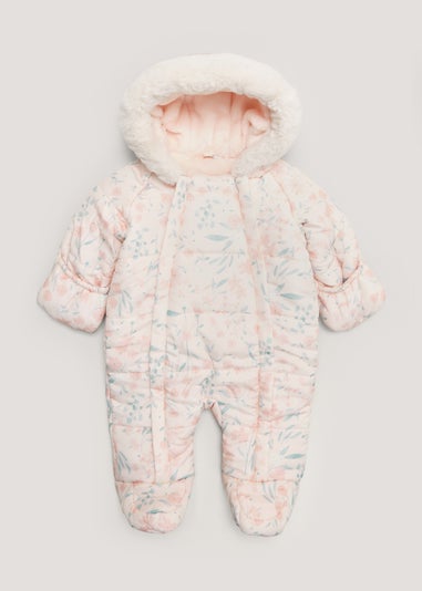 Baby Cream Watercolour Snowsuit (Newborn-18mths)