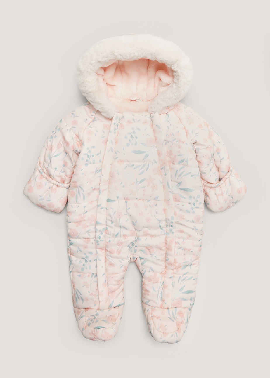 Baby Cream Watercolour Snowsuit (Newborn-18mths)