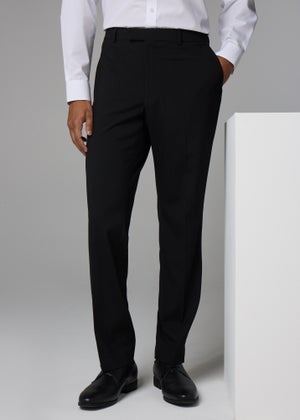 Taylor & Wright Black Tailored Fit Dinner Suit Trousers