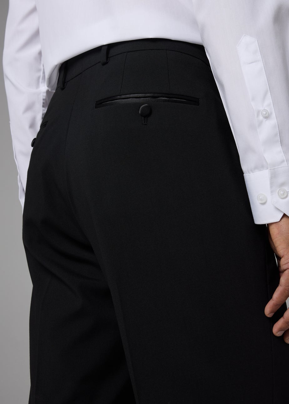 Taylor & Wright Black Tailored Fit Dinner Suit Trousers