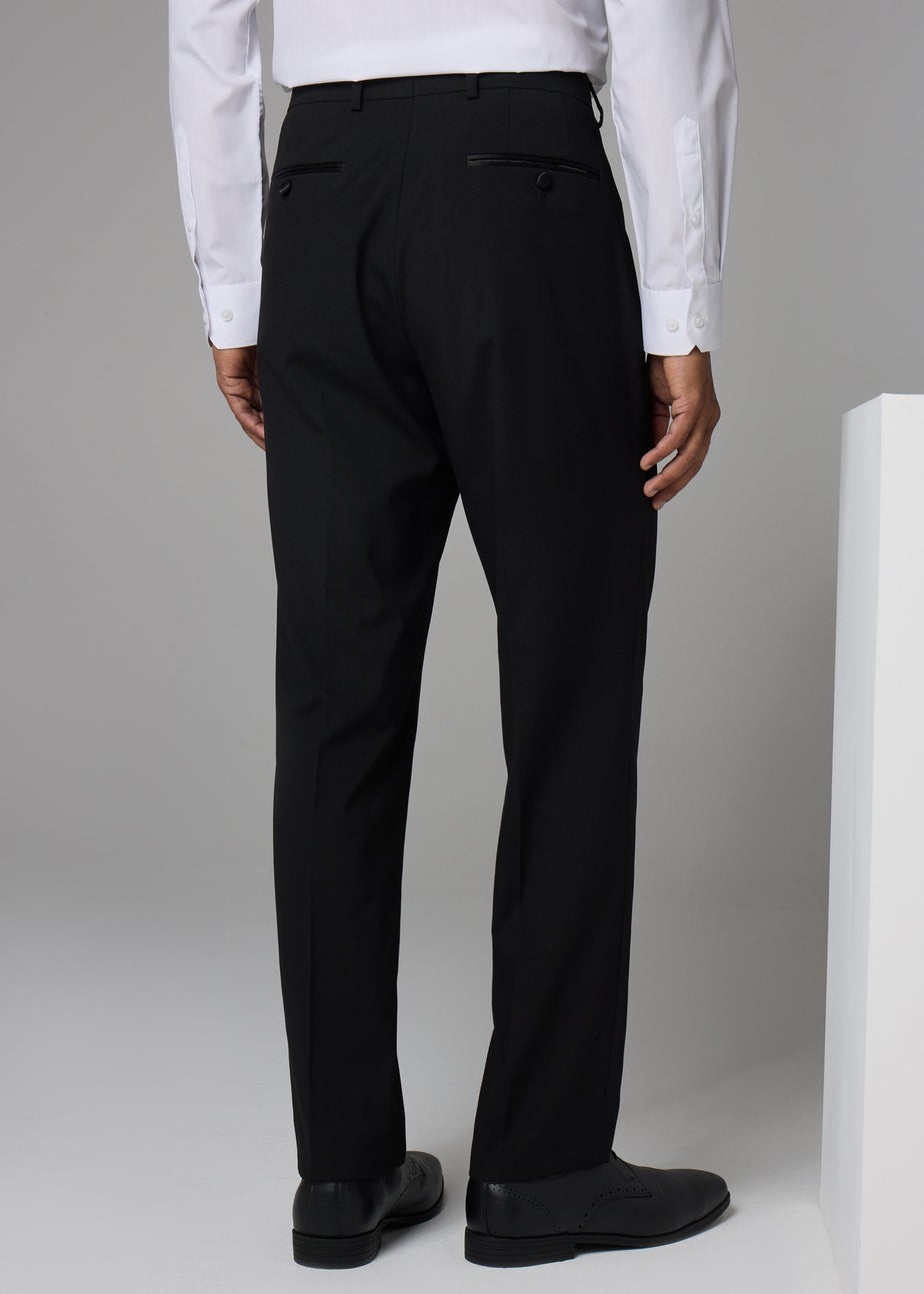 Taylor & Wright Black Tailored Fit Dinner Suit Trousers