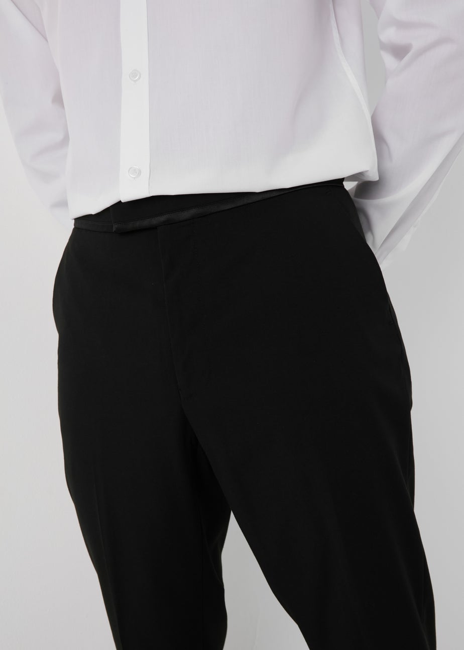Taylor & Wright Black Tailored Fit Dinner Suit Trousers