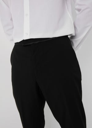 Taylor & Wright Black Tailored Fit Dinner Suit Trousers