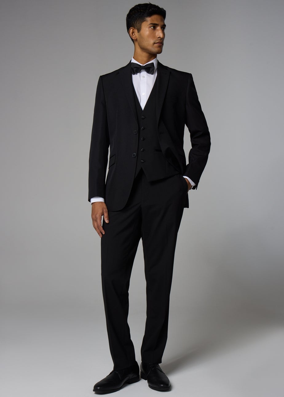 Taylor & Wright Black Tailored Fit Dinner Suit Trousers