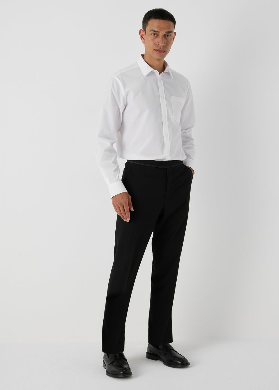 Taylor & Wright Black Tailored Fit Dinner Suit Trousers