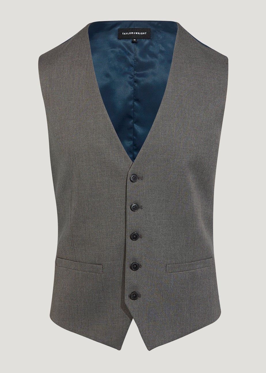 Taylor & Wright Austen Charcoal Tailored Fit Suit Waistcoat
