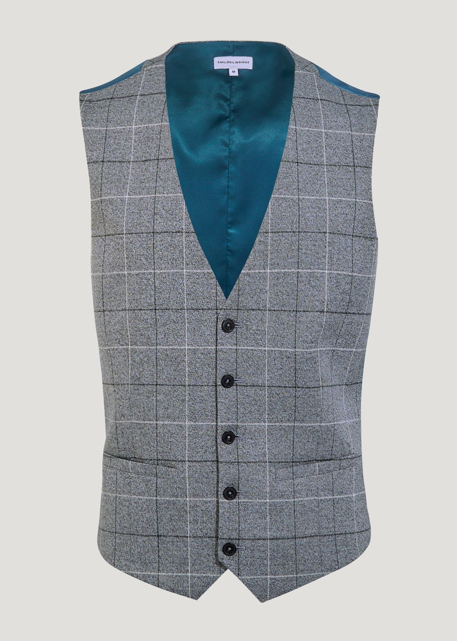 Taylor & Wright Grey Slim Fit Suit Waistcoat