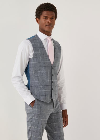 Taylor & Wright Grey Slim Fit Suit Waistcoat