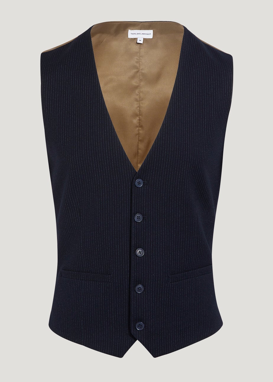 Taylor & Wright Milne Navy Skinny Fit Suit Waistcoat