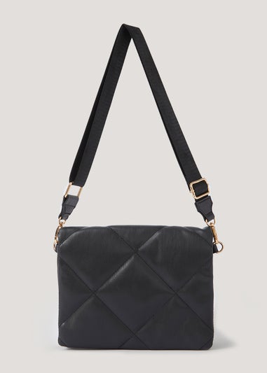 Black Quilted Crossbody Bag