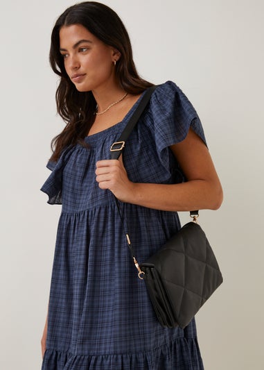 Black Quilted Crossbody Bag