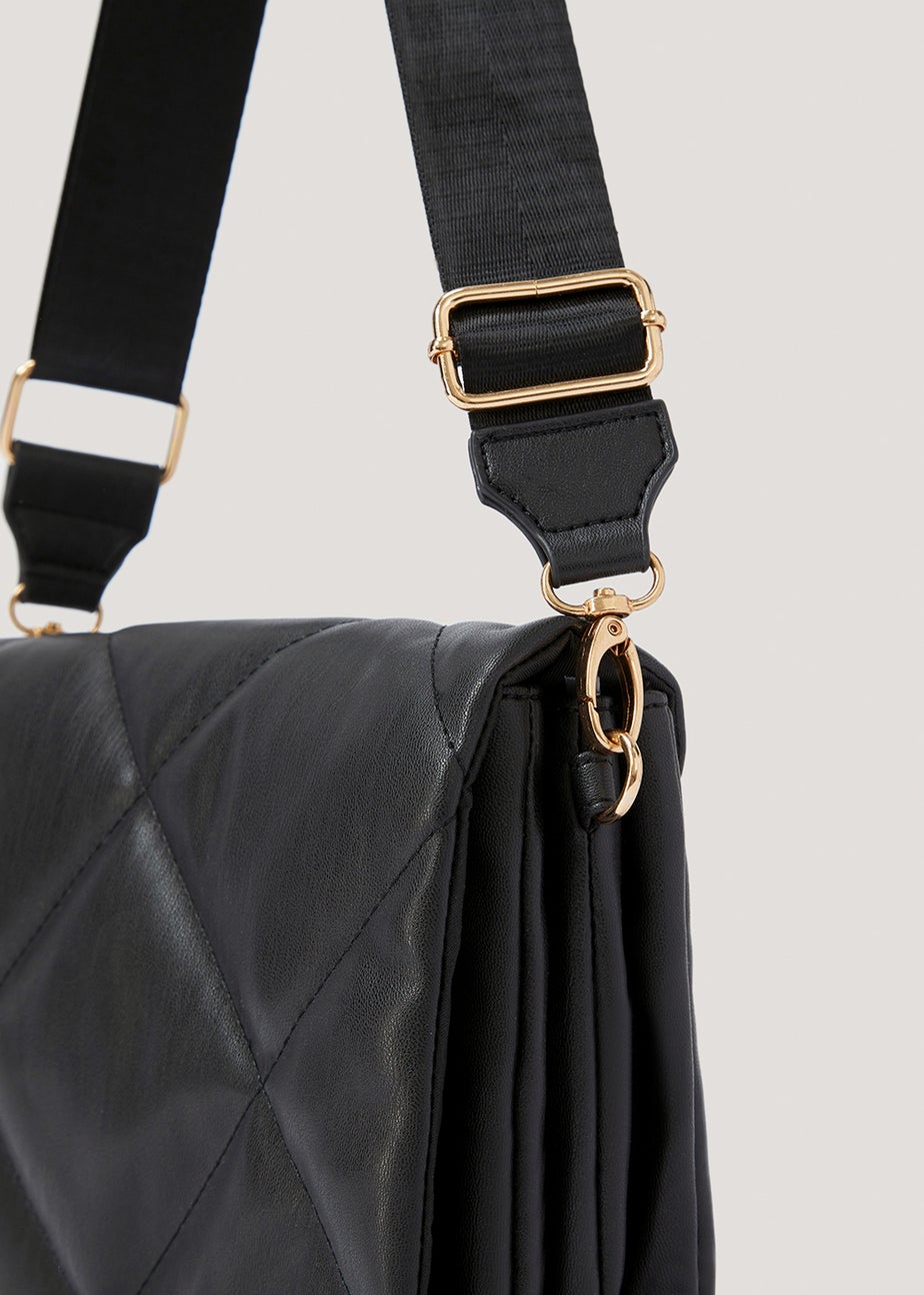 Black Quilted Crossbody Bag