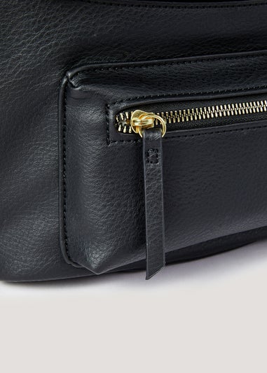 Black Messenger Crossbody Bag