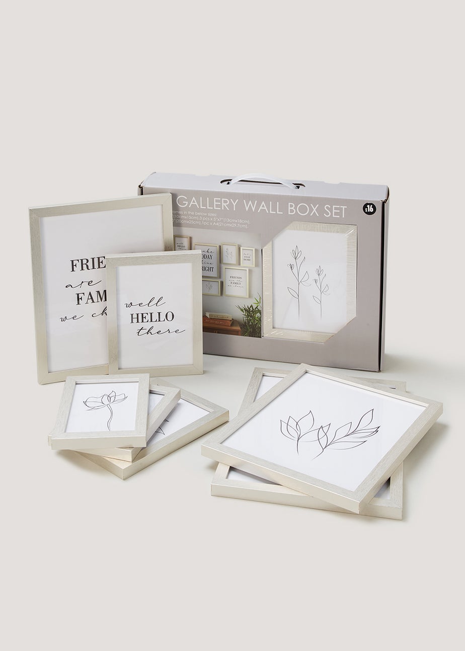 8 Piece Silver Photo Frame Set