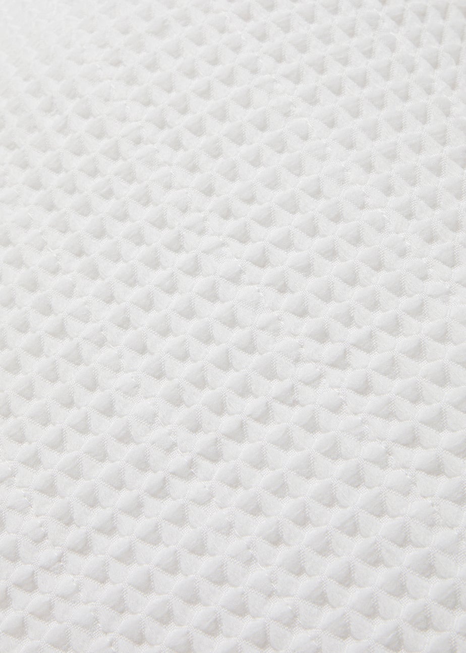 White Ribbed Waffle Cushion (55cm x 55cm)