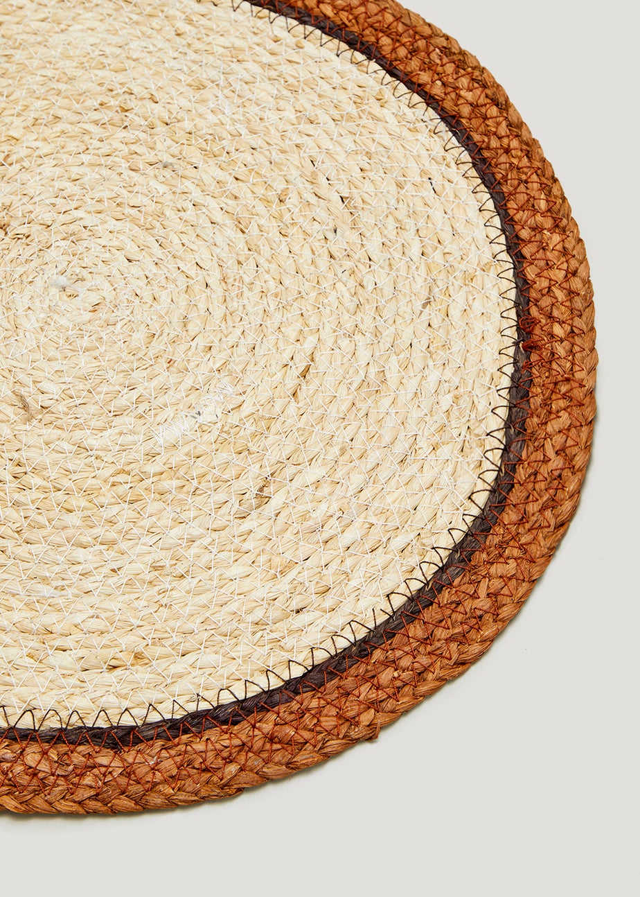 Beige Woven Round Placemat
