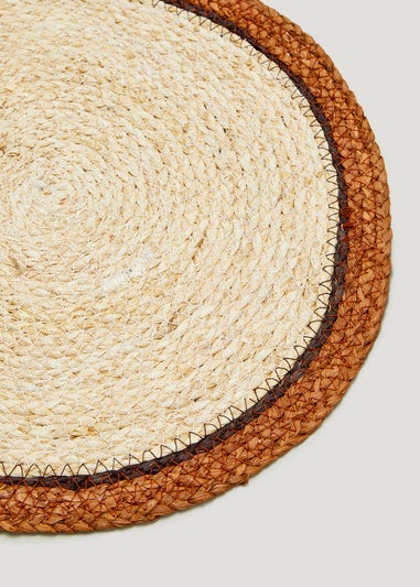 Beige Woven Round Placemat