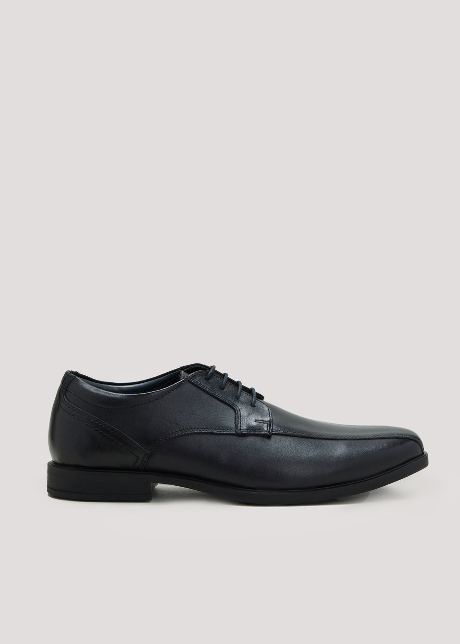 Soleflex Black Tramline Derby Shoes