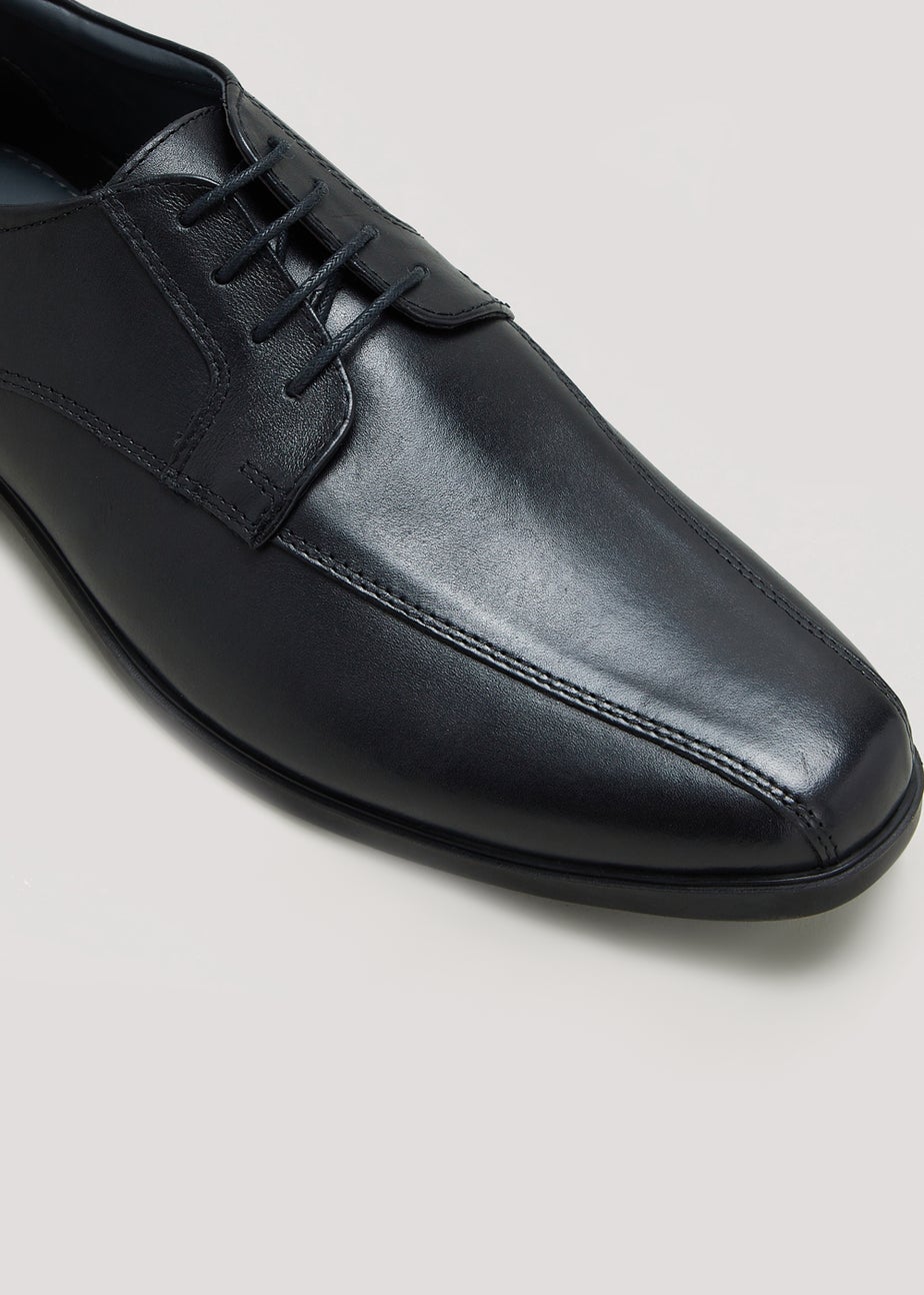 Soleflex Black Tramline Derby Shoes