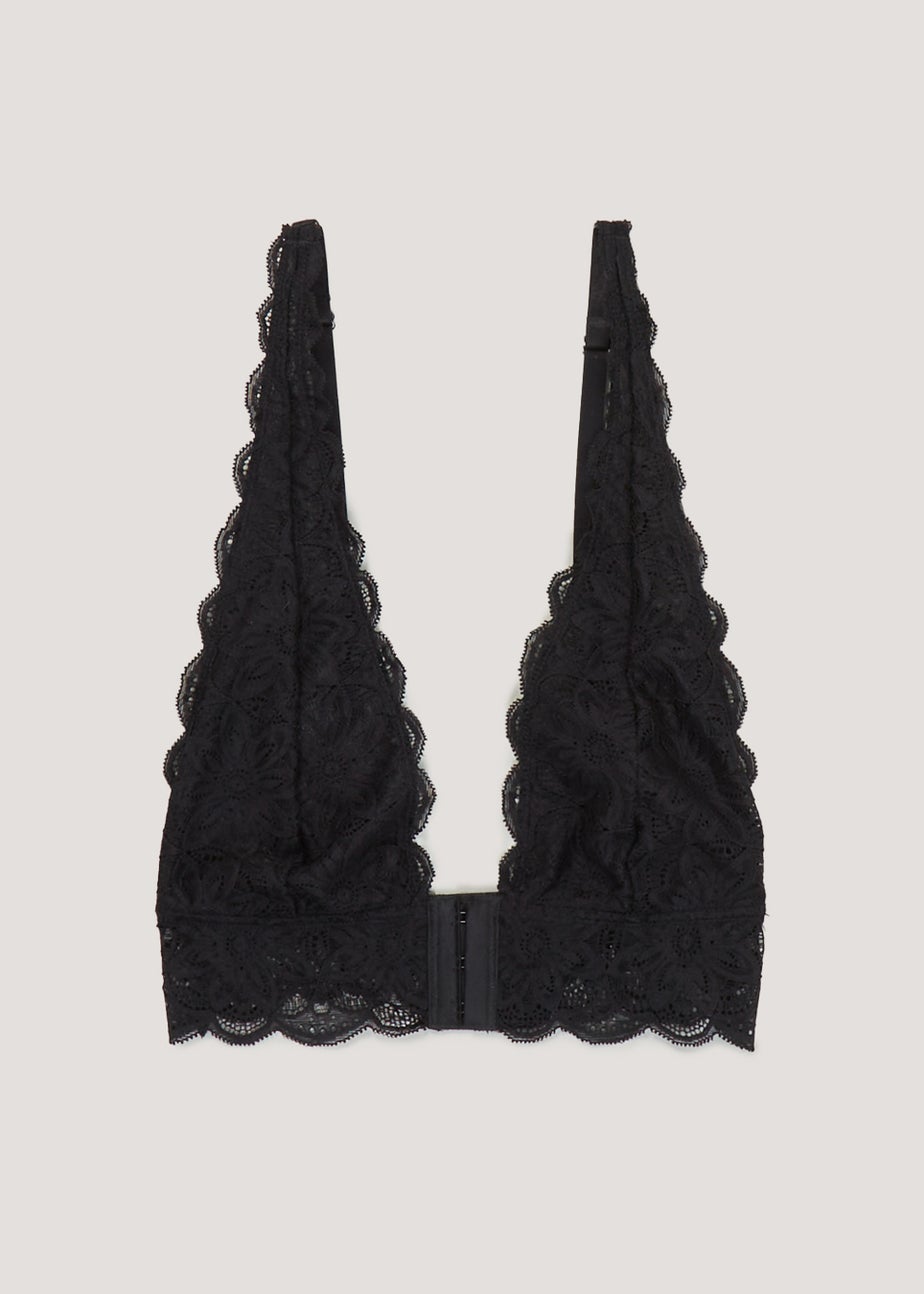 Black Non Padded Front Fastening Bra
