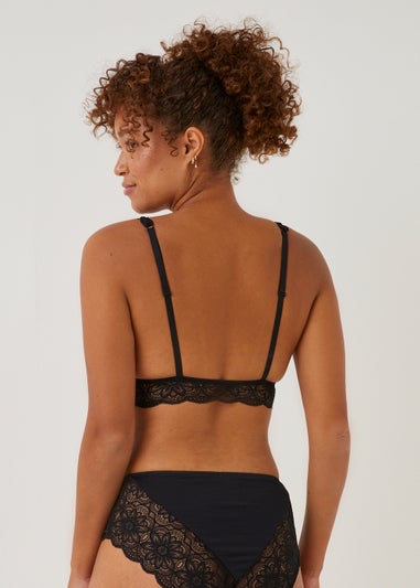 Black Non Padded Front Fastening Bra