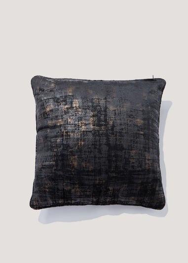 Black Velvet Foil Cushion (50cm x 50cm)