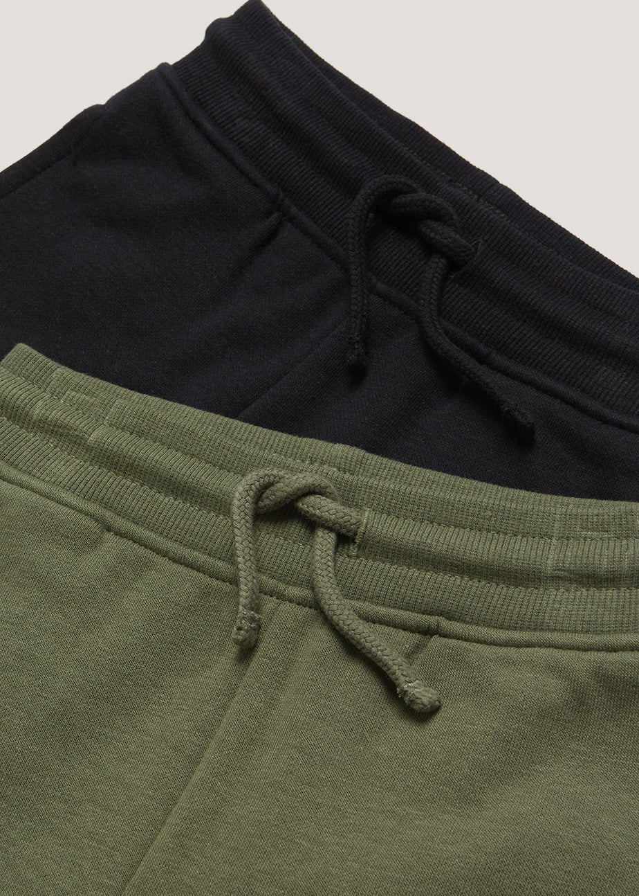 Boys 2 Pack Khaki & Black Joggers (9mths-6yrs)