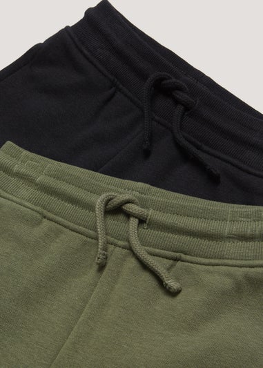 Boys 2 Pack Khaki & Black Joggers (9mths-6yrs)