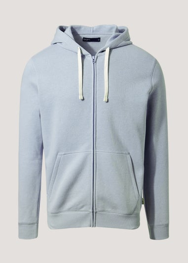 Blue Essential Zip Up Hoodie