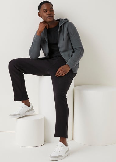 Grey Essential Zip Up Hoodie