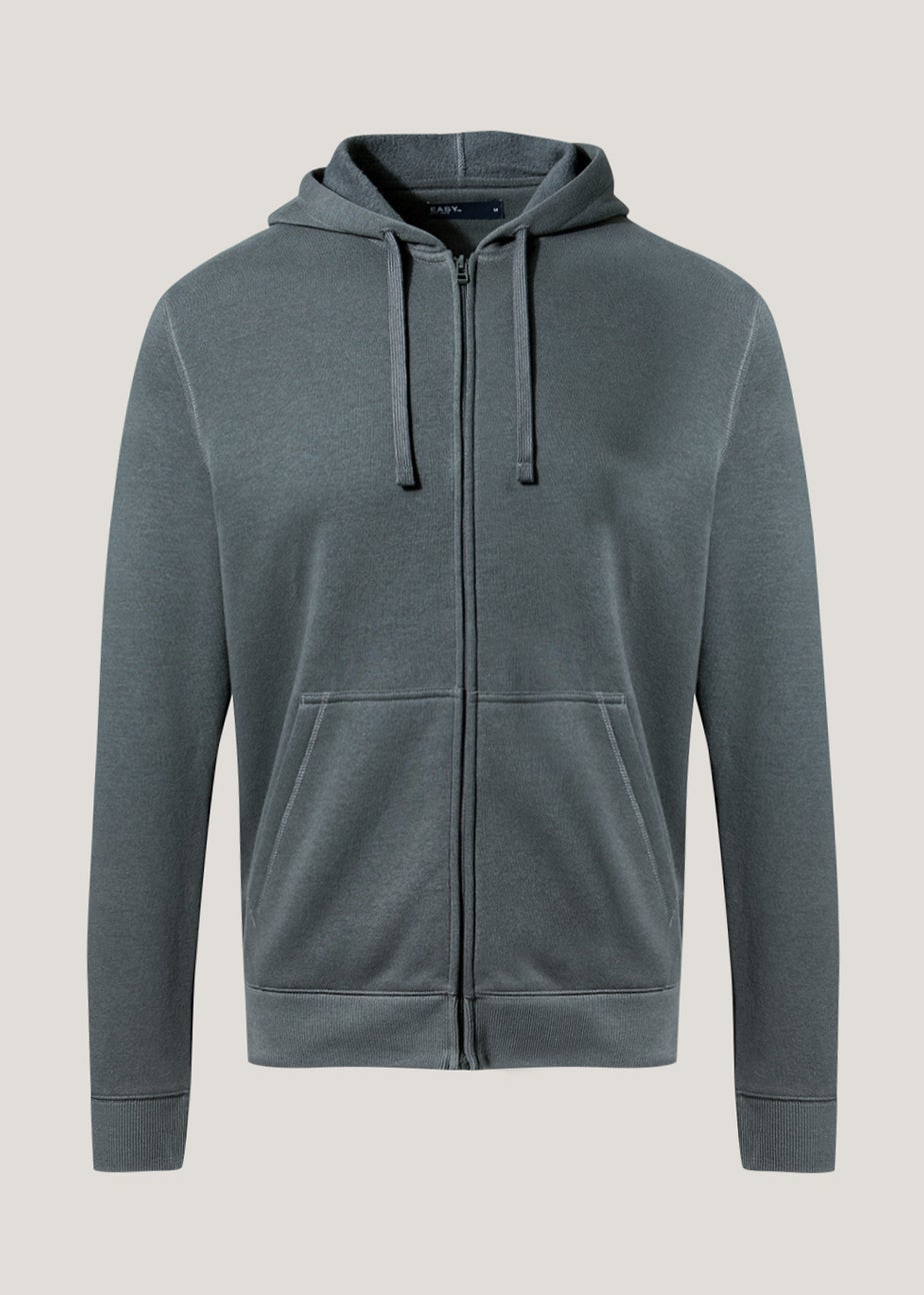 Grey Essential Zip Up Hoodie