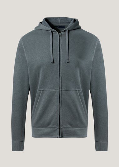 Grey Essential Zip Up Hoodie