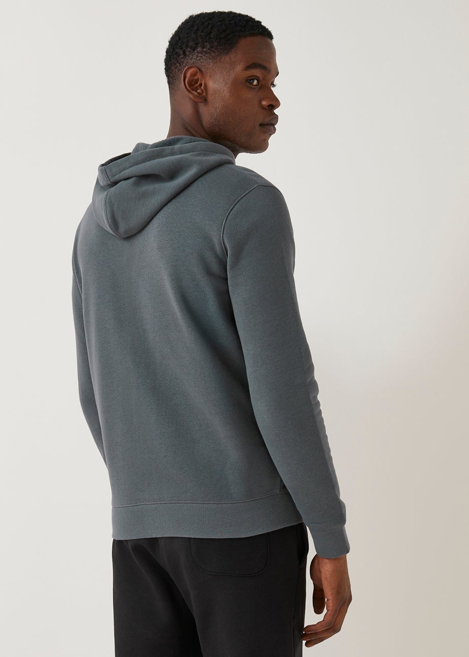 Grey Essential Zip Up Hoodie