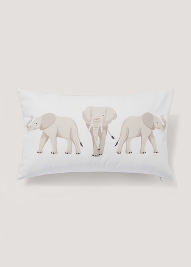 Cream Elephant Cushion (30cm x 50cm)