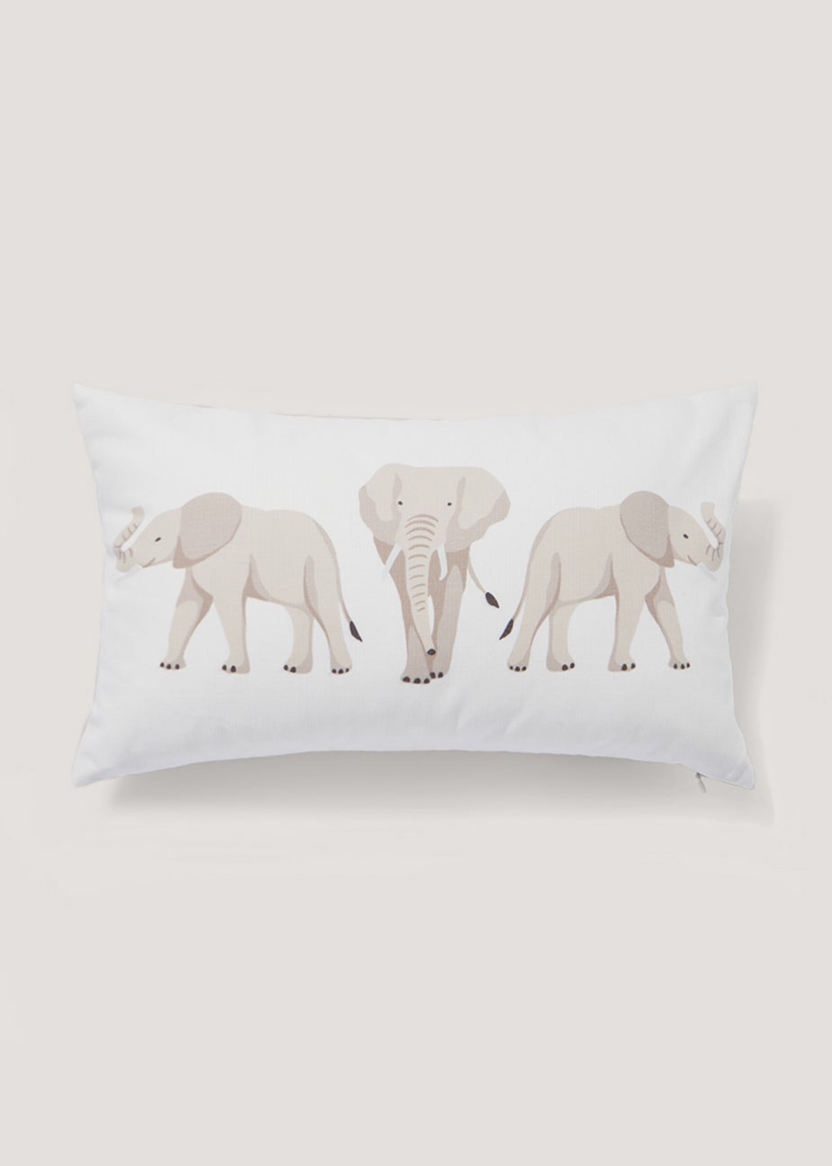 Cream Elephant Cushion (30cm x 50cm)
