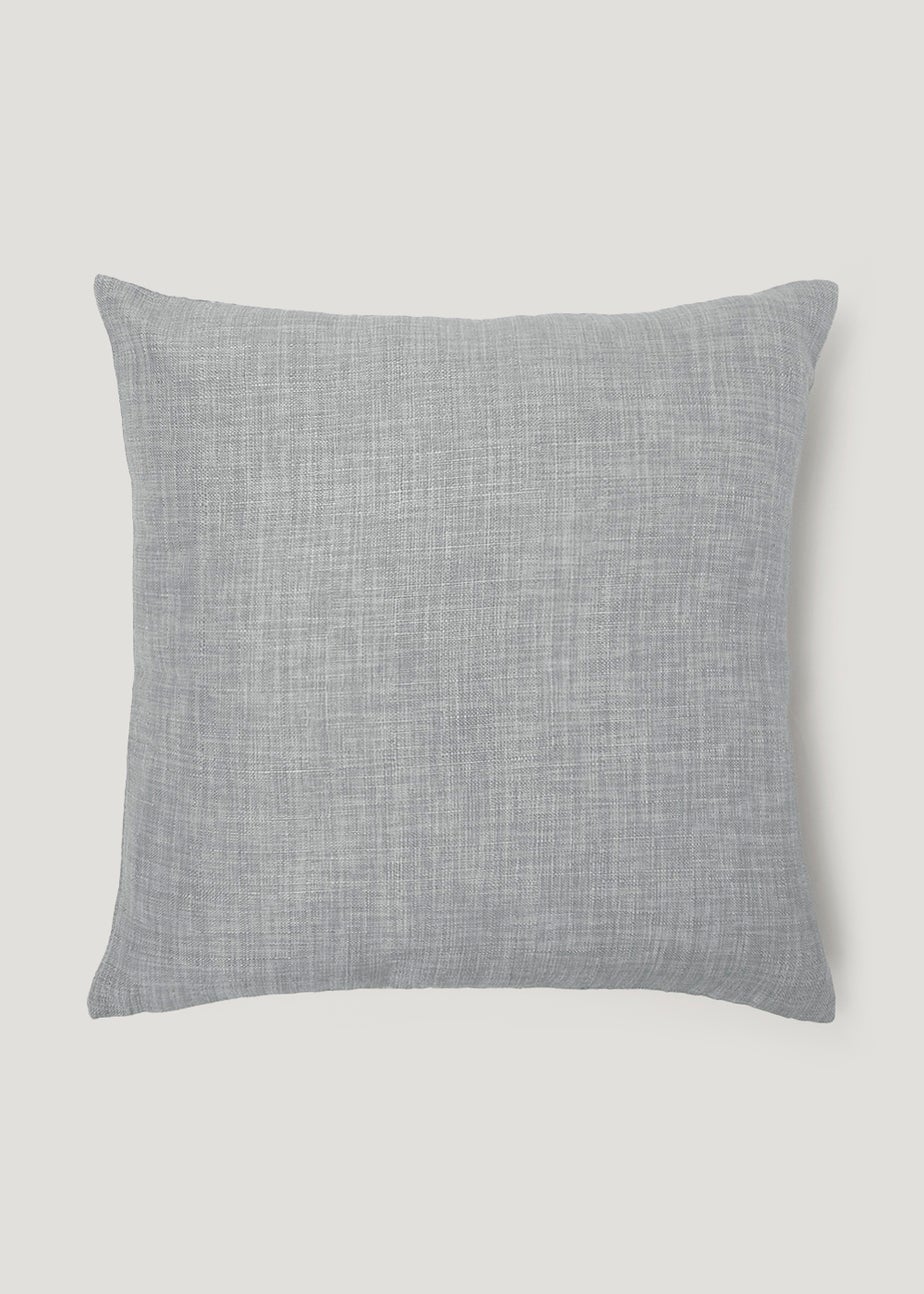 Grey Linen-Look Cushion (43cm x 43cm)