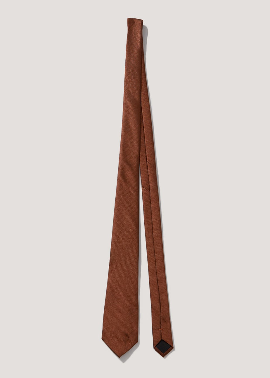 Taylor & Wright Rust Plain Texture Tie
