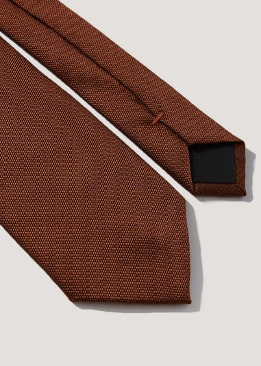 Taylor & Wright Rust Plain Texture Tie
