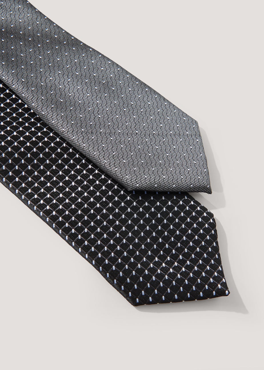 Taylor & Wright 2 Pack Black & Grey Ties