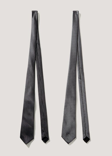 Taylor & Wright 2 Pack Black & Grey Ties
