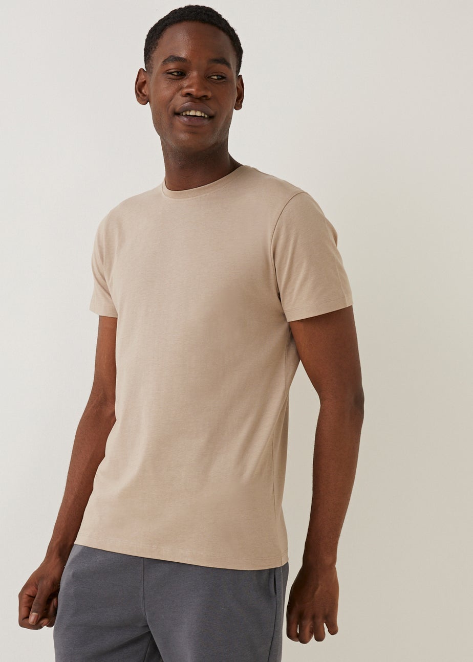 Beige Essential Slim Fit T-Shirt